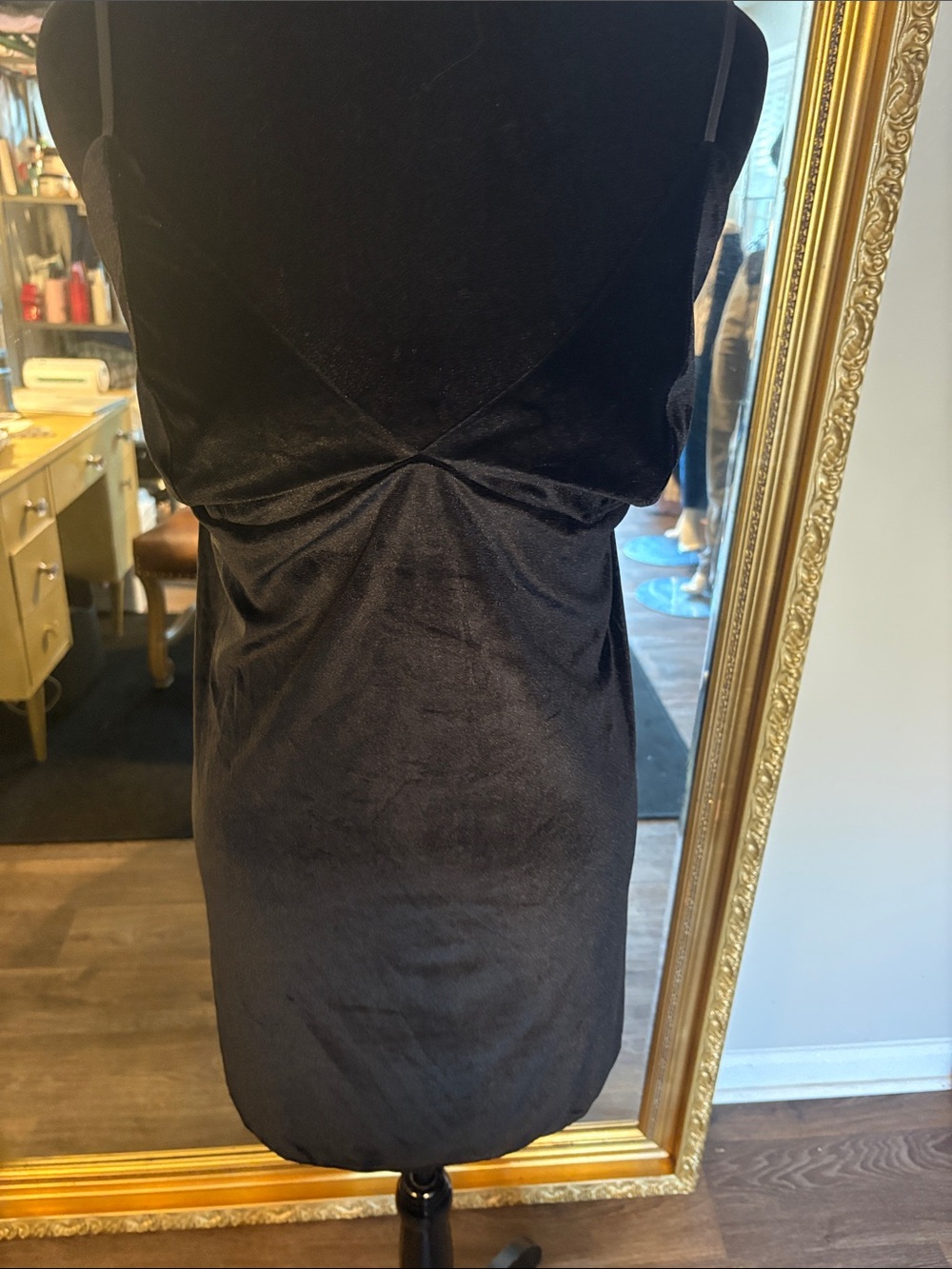 Victoria's Secret Black Velvet Mini Dress